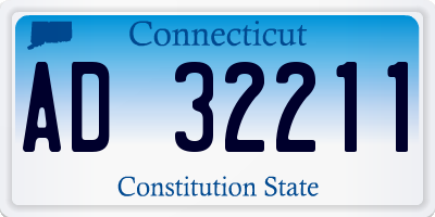 CT license plate AD32211