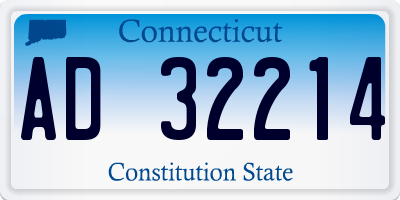 CT license plate AD32214