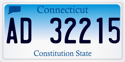 CT license plate AD32215