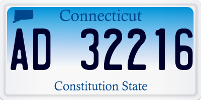 CT license plate AD32216