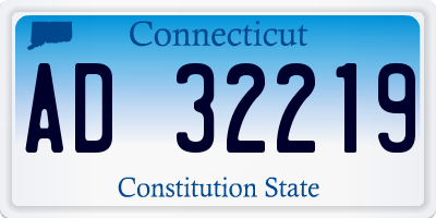 CT license plate AD32219
