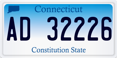 CT license plate AD32226