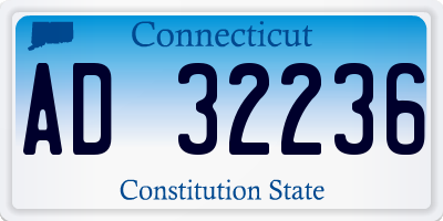 CT license plate AD32236