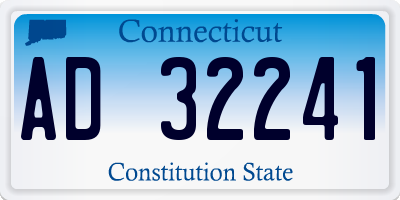 CT license plate AD32241