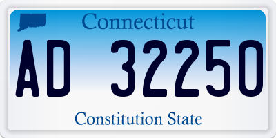 CT license plate AD32250