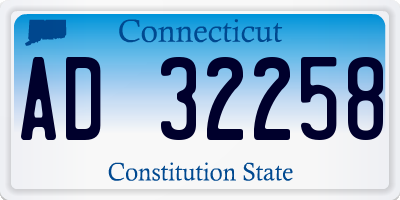 CT license plate AD32258
