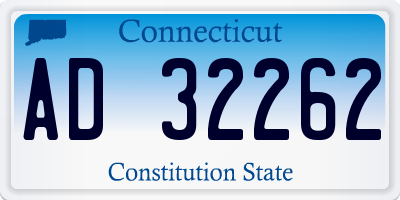 CT license plate AD32262