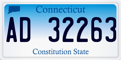 CT license plate AD32263