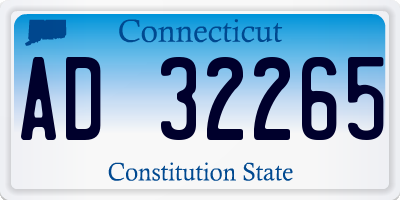 CT license plate AD32265