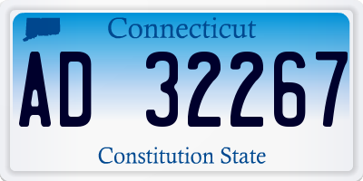 CT license plate AD32267