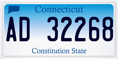 CT license plate AD32268