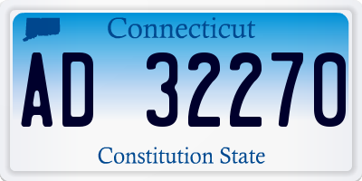 CT license plate AD32270