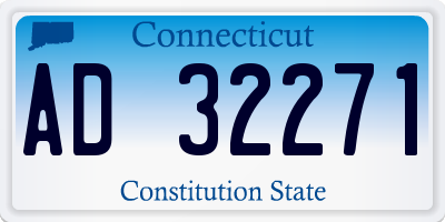 CT license plate AD32271