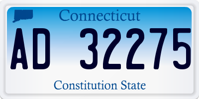 CT license plate AD32275