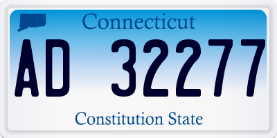 CT license plate AD32277