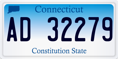 CT license plate AD32279