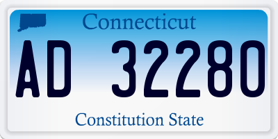 CT license plate AD32280