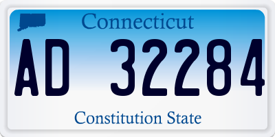 CT license plate AD32284