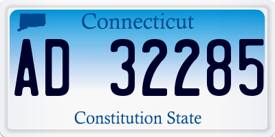 CT license plate AD32285
