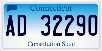 CT license plate AD32290