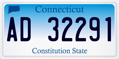 CT license plate AD32291