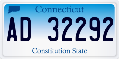 CT license plate AD32292
