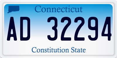 CT license plate AD32294