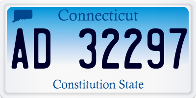 CT license plate AD32297