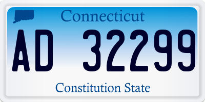 CT license plate AD32299