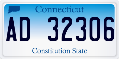 CT license plate AD32306