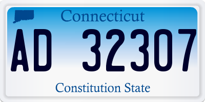 CT license plate AD32307