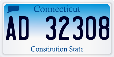 CT license plate AD32308
