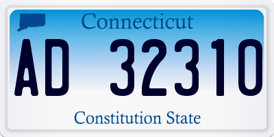 CT license plate AD32310
