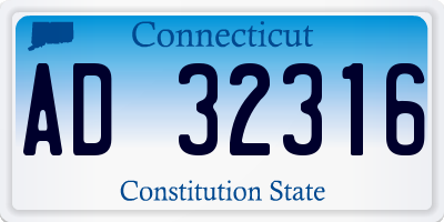 CT license plate AD32316