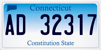 CT license plate AD32317
