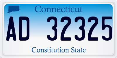 CT license plate AD32325