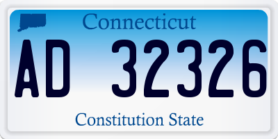 CT license plate AD32326