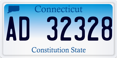 CT license plate AD32328