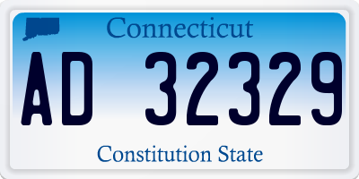 CT license plate AD32329
