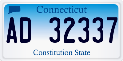 CT license plate AD32337