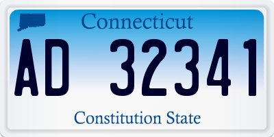 CT license plate AD32341