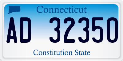 CT license plate AD32350