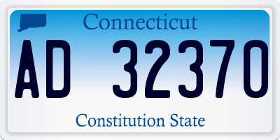 CT license plate AD32370