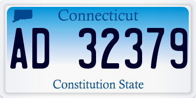 CT license plate AD32379