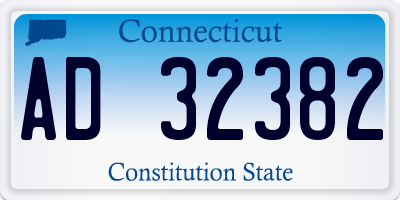 CT license plate AD32382