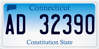 CT license plate AD32390