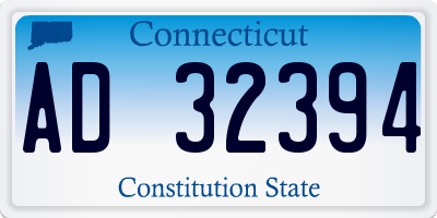 CT license plate AD32394