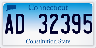 CT license plate AD32395