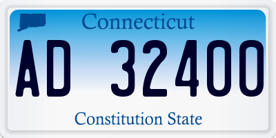 CT license plate AD32400