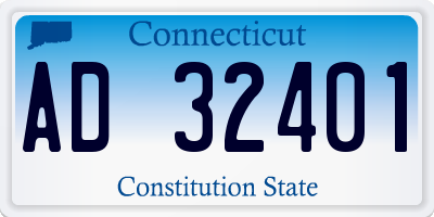 CT license plate AD32401